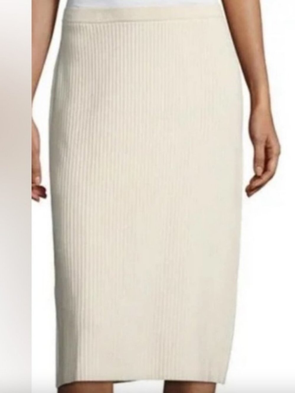 Eileen Fisher Bone Pencil Skirt L